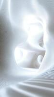 Abstract White 3D Tunnel with Textured Walls photo