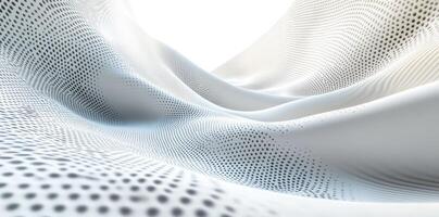 Abstract White Wavy Surface with Circular Perforations photo