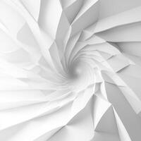 Abstract White Swirling Geometric Pattern photo