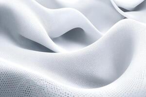 Abstract White Textured Surface with Wavy Design photo