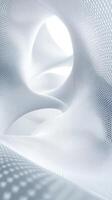 Abstract White Mesh Structure with Circular Patterns and a Bright Opening photo