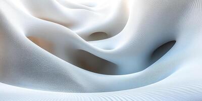 Abstract White Textured Surface with Curving Shapes and Patterns photo