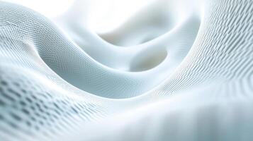 Abstract White Wavy Surface with Grid Pattern photo