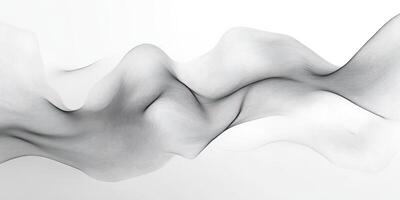 Abstract Black and White Wavy Lines Against a White Background photo