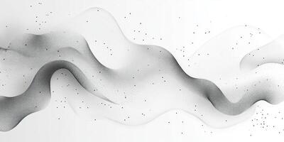 Abstract Wavy Design with Black Dots and White Background photo