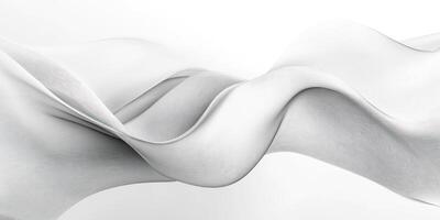 Abstract White Wave with Fine Lines photo