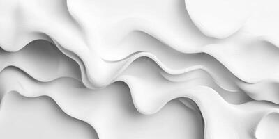 Abstract White 3D Wavy Lines Background photo