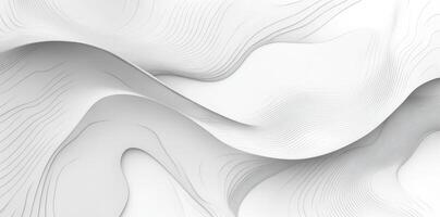 Abstract White Wavy Lines and Curves photo