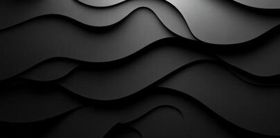 Abstract Black Wavy Pattern with Textured Surface photo
