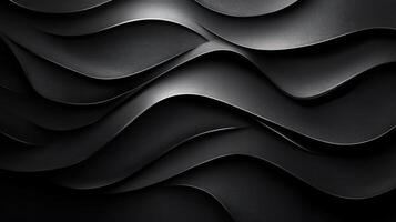 Abstract Black Wavy Pattern with Textured Surface photo