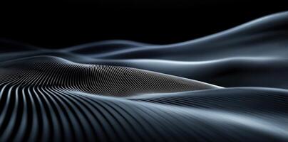 Abstract Wavy Lines on a Dark Background photo
