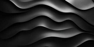 Abstract Black Wavy Pattern with Textured Surface photo