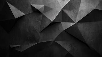 Abstract Black Geometric Pattern with Textured Surface photo