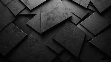 Abstract Black Geometric Pattern with Textured Surfaces photo
