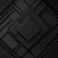 Abstract Black Geometric Pattern of Overlapping Squares photo