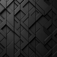 Black Geometric Pattern with Interlocking Triangles and Squares photo