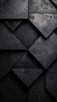 Abstract Geometric Pattern of Black, Textured Tiles photo
