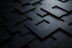 Abstract Dark Pattern of Interlocking Squares with Water Droplets photo