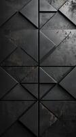 Black Triangular Geometric Wall Pattern with Golden Specks photo
