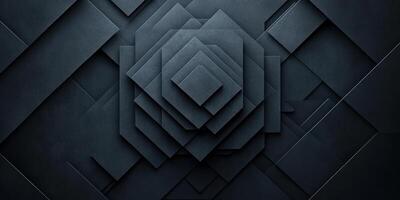 Abstract Geometric Pattern of Black Shapes with a Textured Surface photo