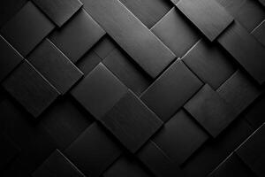 Abstract Black Geometric Pattern of Interlocking Squares and Rectangles photo