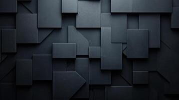 Abstract Black Geometric Pattern of Squares and Rectangles photo