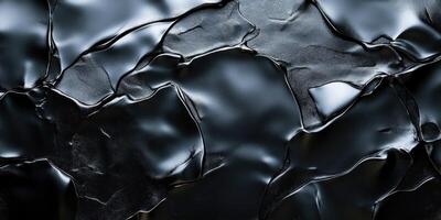 Abstract Black Liquid with Textured Surface photo