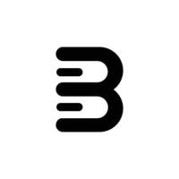 Bold Abstract Letter B Logo Icon in Minimalist Design - Perfect for Branding and Digital Projects vector