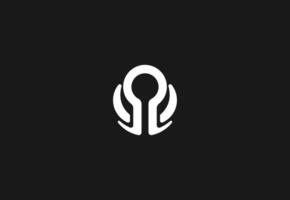 Abstract Tech Emblem - Modern Minimalistic Logo vector