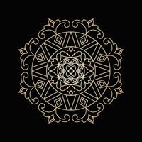 Mandala luxurious design with black color background. vector