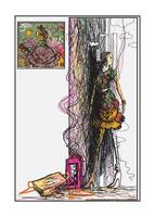 Fashion figure drawing and illustration with fabric rendering. vector