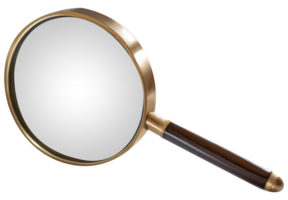 Magnifying glass, concept of information search and document authentication. Zoom object. png