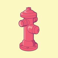 a red fire hydrant with a red cap. illustration vector