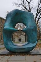 PRINCETON, NJ -15 NOVEMBER 2011 The sculpture Oval with Points by Henry Moore on the campus of Princeton University, a private Ivy League research university in New Jersey photo