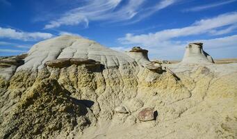 Weird sandstone formations created by erosion at Ah-Shi-Sle-Pah Wilderness Study Area in San Juan County near the city of Farmington, New Mexico. photo