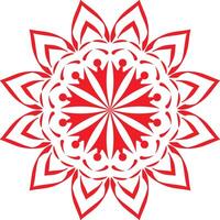 Decorative mandala on white background Circular Flower Mandala on White vector