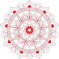 Decorative mandala on white background Circular Flower Mandala on White Free Mandala pattern art background Black and White vector