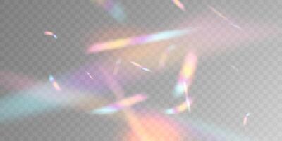 Multicolored light effect and zigzag ribbons falling from above on streamer, tinsel vector
