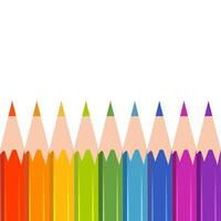 Repeat color pencil. Design for school projects, print, background. vector