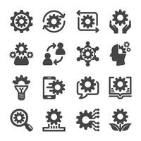 knowledge icon set vector