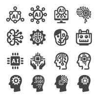 artificial intelligence icon vector