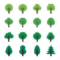 tree icon set vector