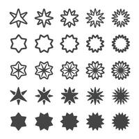 multi pointed star icon vector