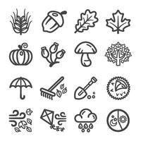 autumn line icon vector