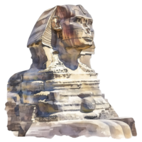 Great Sphinx of Egypt watercolor using for web, card, print or decoration png