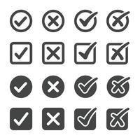 checkmark icon set vector