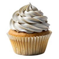 cupcake with light gray swirl frosting transparent png