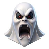 Angry ghost face with fangs transparent file png