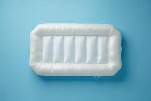 An inflatable float in a serene blue setting, perfect for summer fun at the pool or beach photo