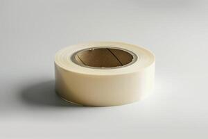 Roll of masking tape on a gray surface photo